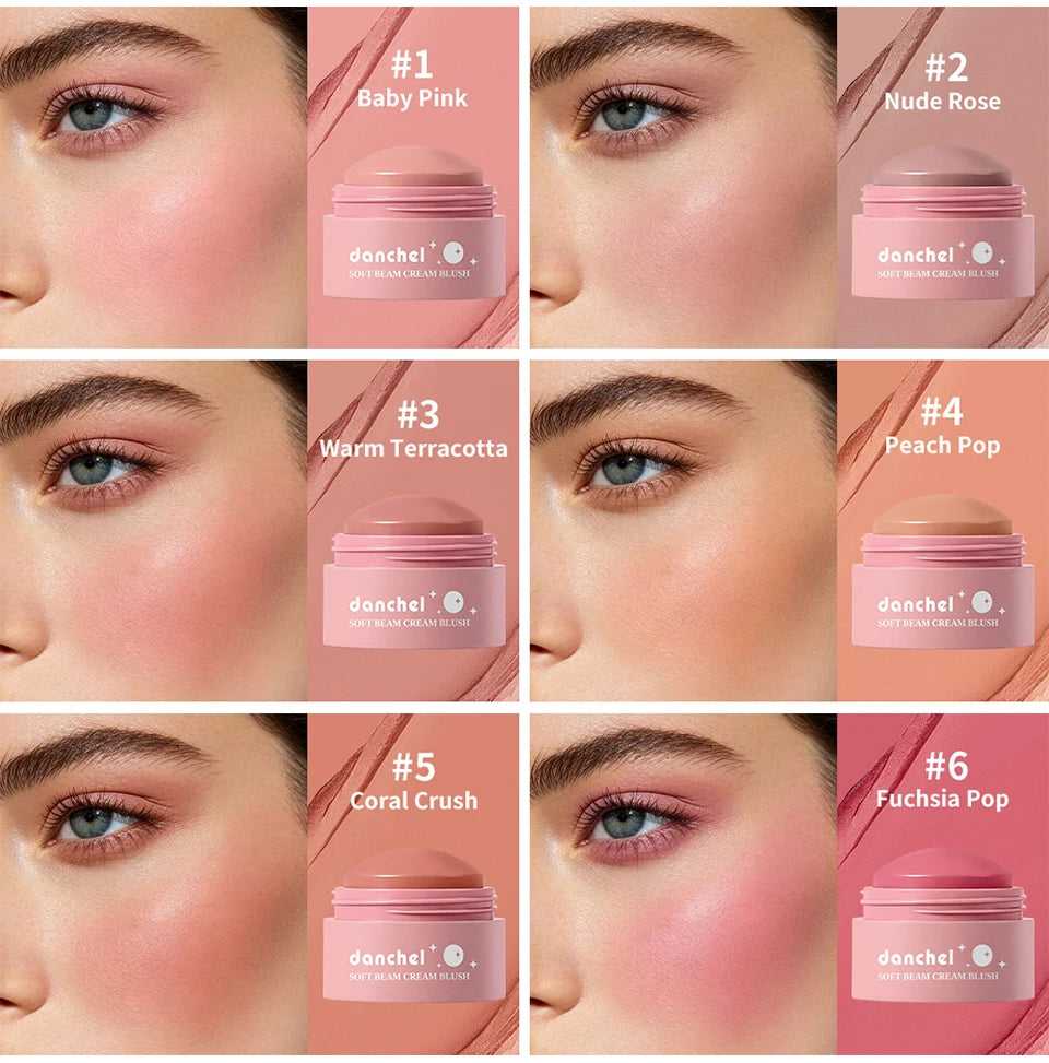 Multi-Use Cream Blush for Cheeks Lips and Eyes