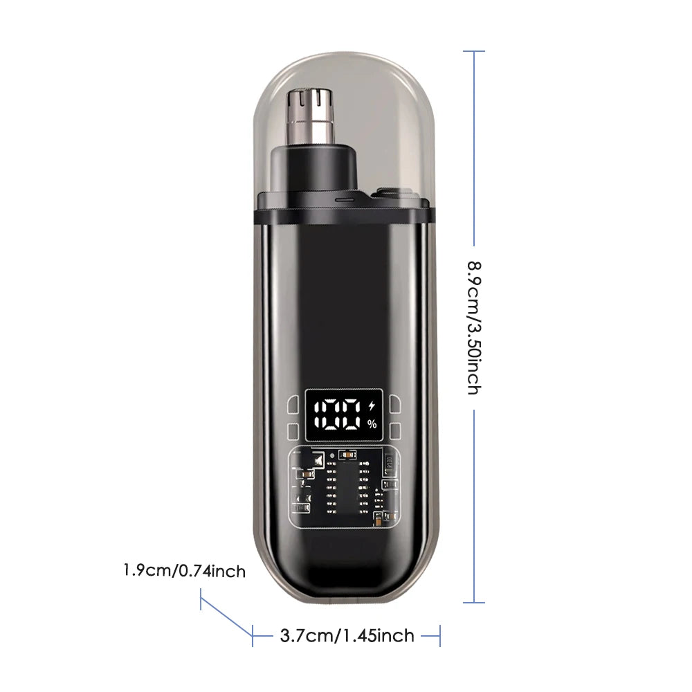 Electric Nose and Ear Hair Trimmer for Painless Grooming