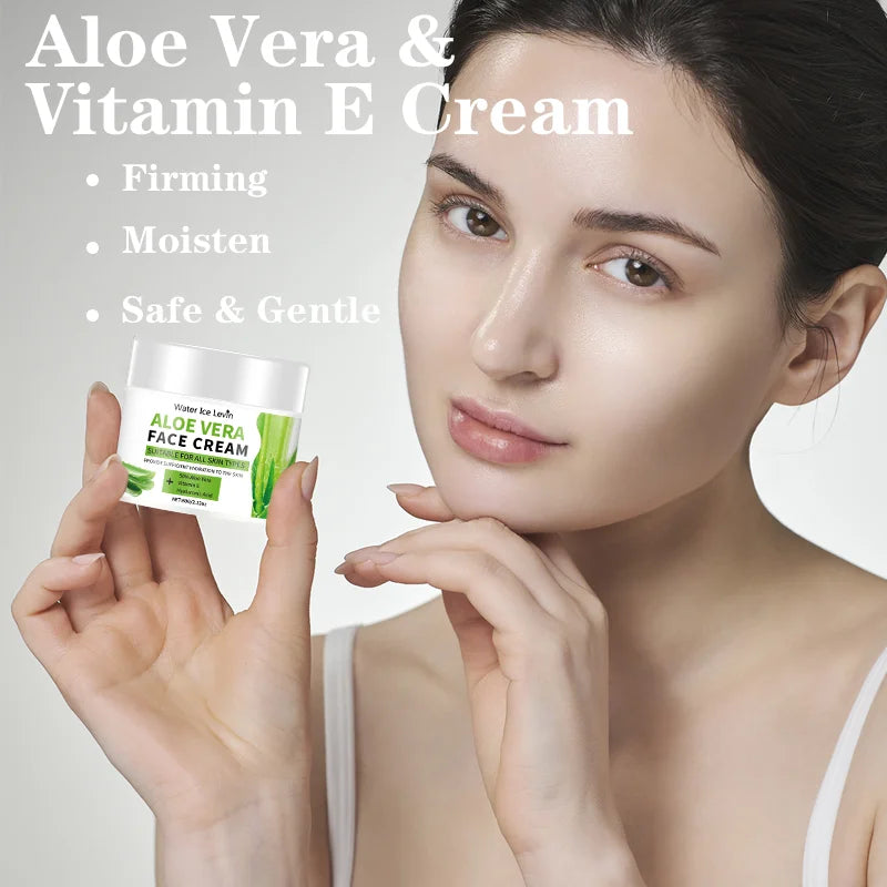 Aloe Vera Vitamin E Moisturizer Soothing Face Cream for Dry Skin - 4