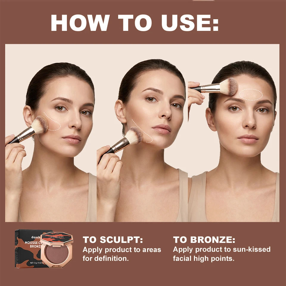 Cream Mousse Contour Bronzer for Sculpted Natural Finish