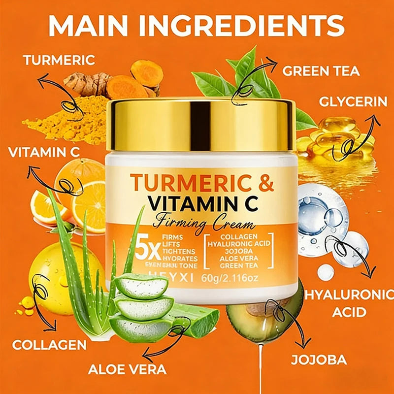 Turmeric Vitamin C Firming Face Cream Moisturizing Anti Aging Skincare