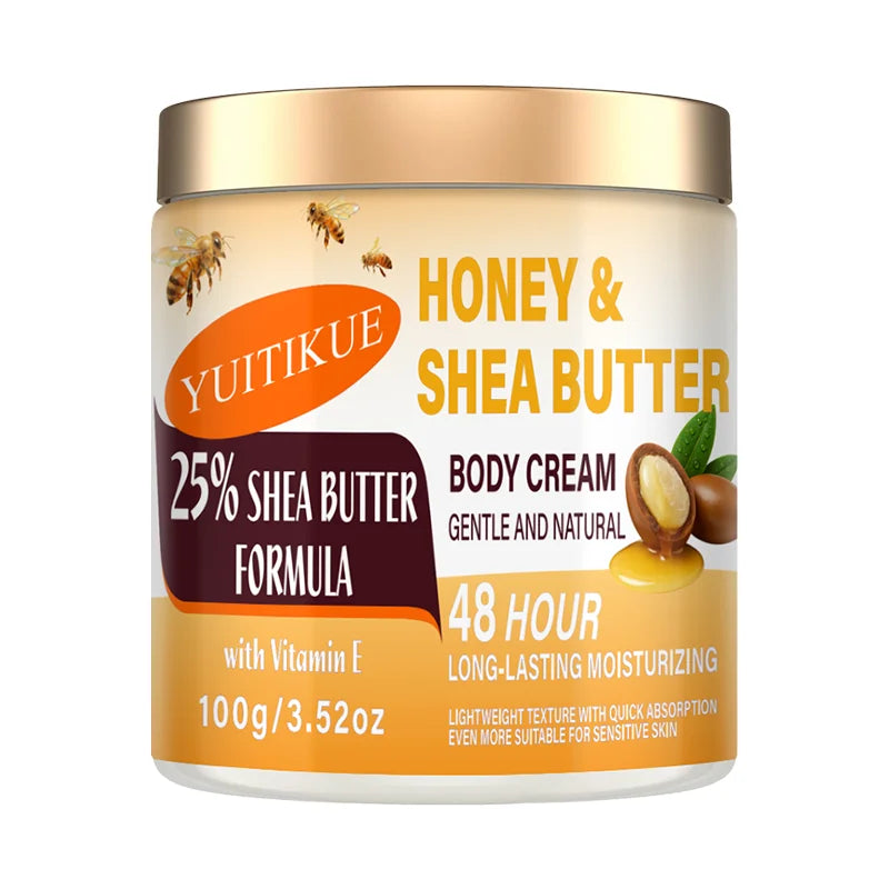 YUITIKUE 25% Shea Butter Body Cream 100g Honey Vitamin E Moisturizer - 7