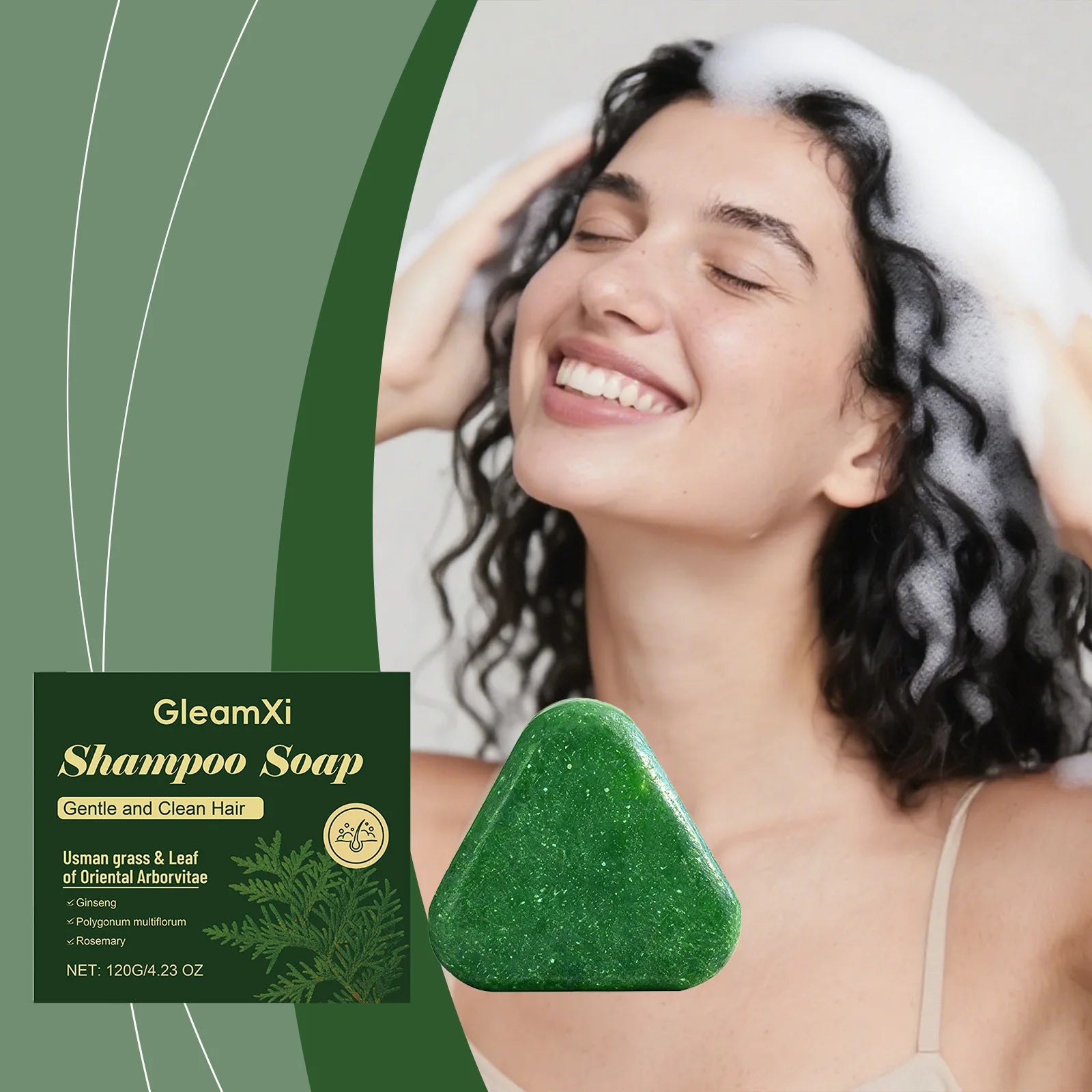 Rosemary Solid Shampoo Bar Hair Loss Prevention Oil Control Soap 120g