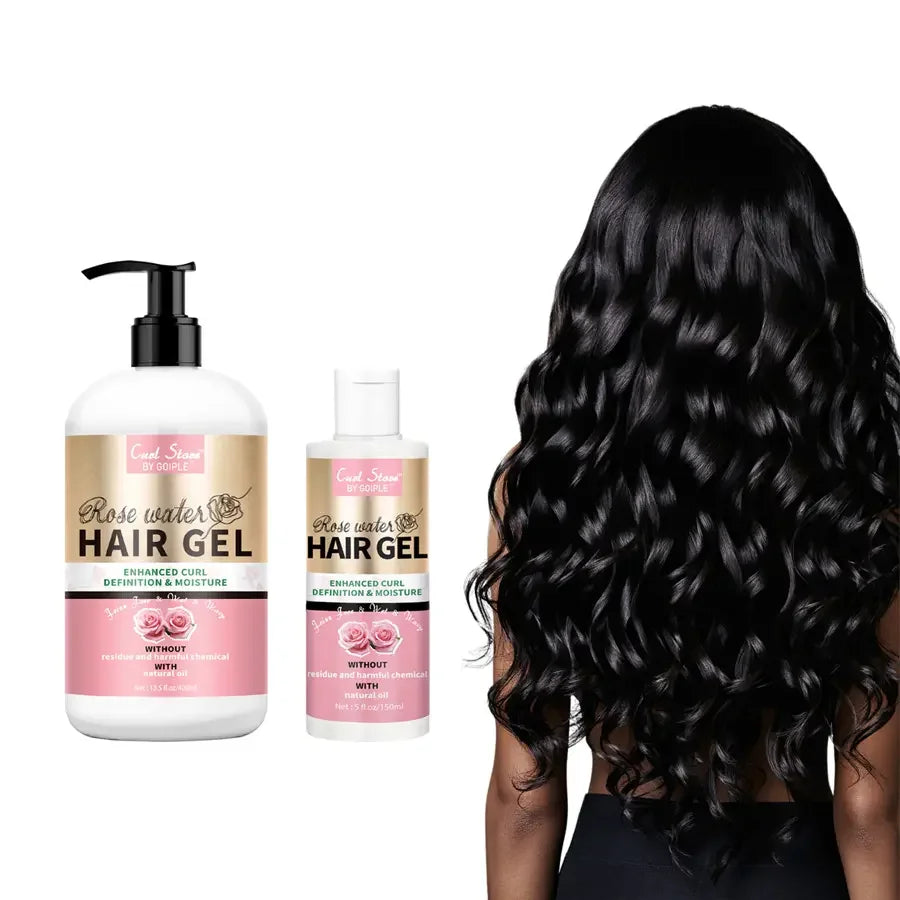 Rose Water Hair Styling Gel for Curl Definition and Moisture Control