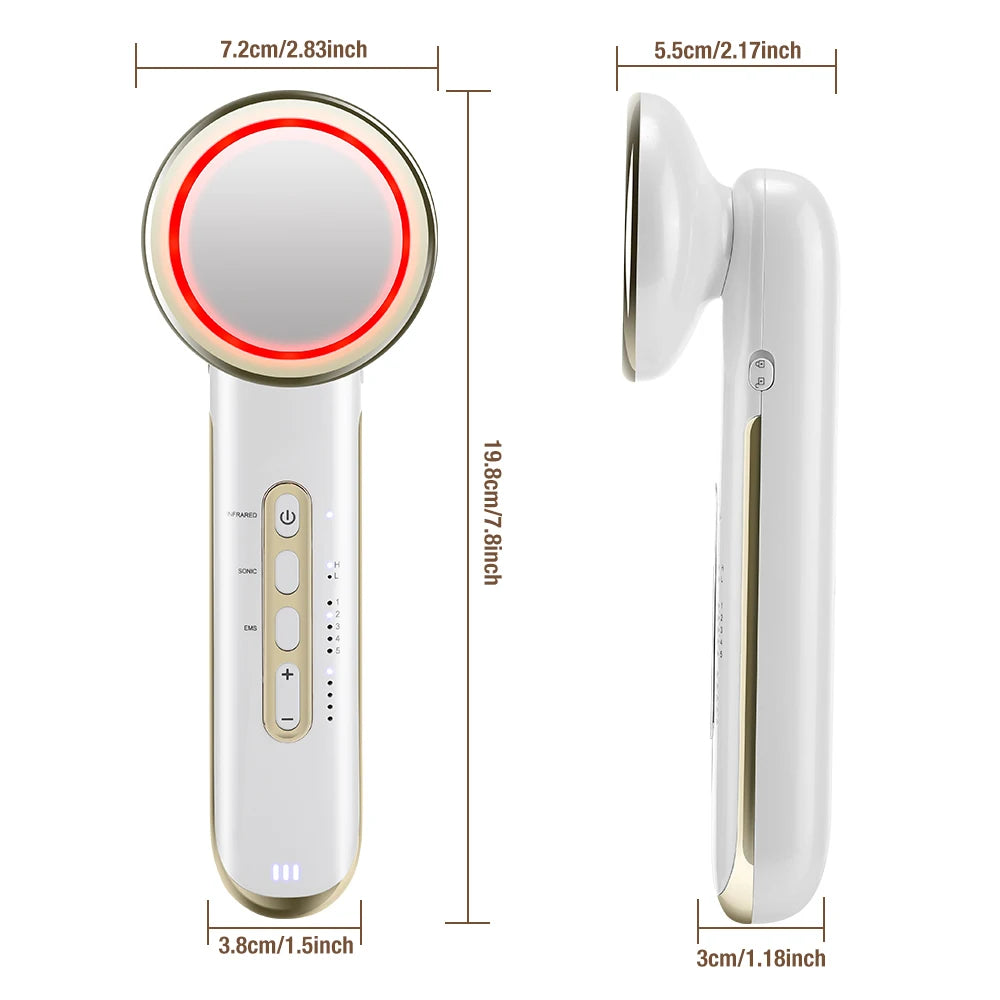 Ultrasonic EMS Body Slimming and Facial Lifting Massager - 10