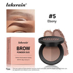 Two-Color Waterproof Eyebrow Powder Palette for Defined Brows