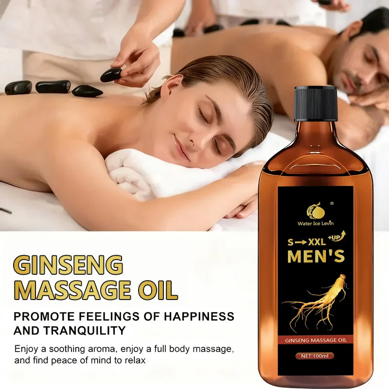Water Ice Levin Men Ginseng Massage Oil Firming and Hydrating Body Cream