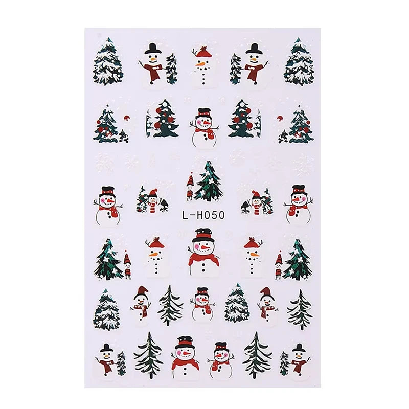 3D Christmas Cartoon Nail Art Stickers