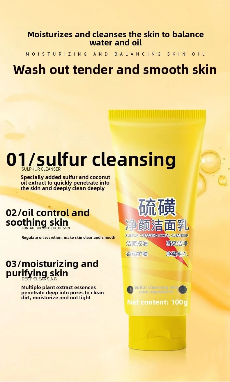 Sulfur Facial Cleanser Acne Control Oil Balancing Face Wash
