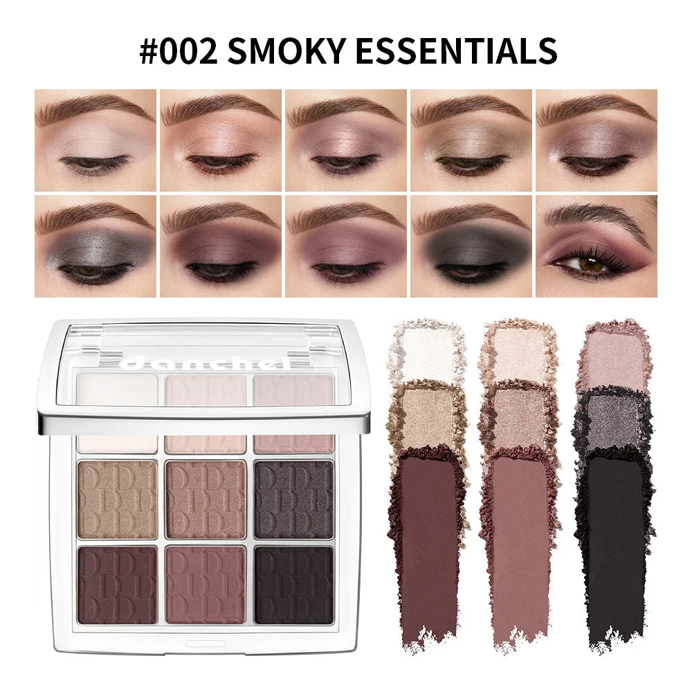 9-Color Pigmented Eyeshadow Palette for Everyday Makeup Looks