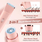 Waterproof Dual-Head Electric Body Shaver for Women