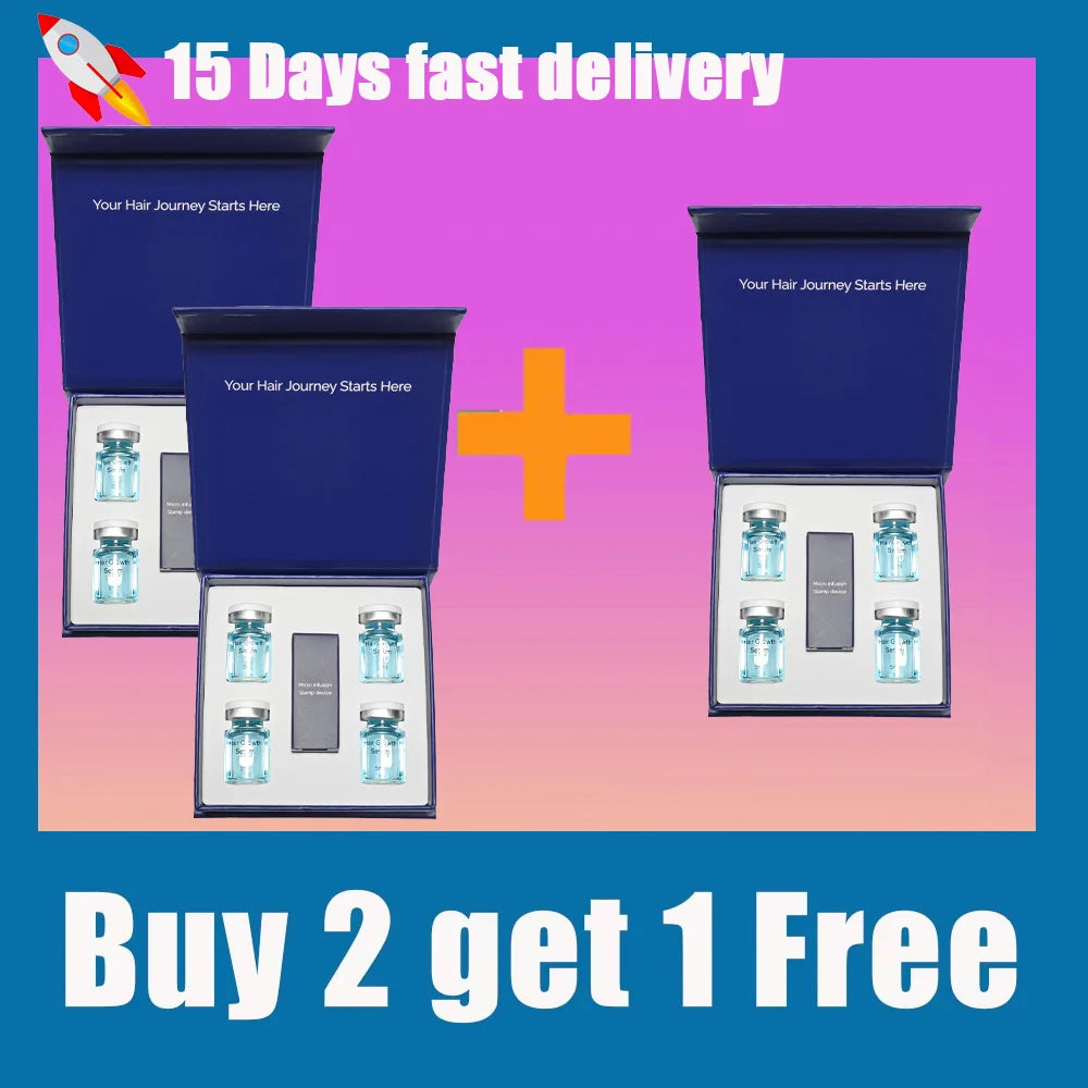 Microneedle Hair Regrowth and Scalp Nourishing Serum Kit