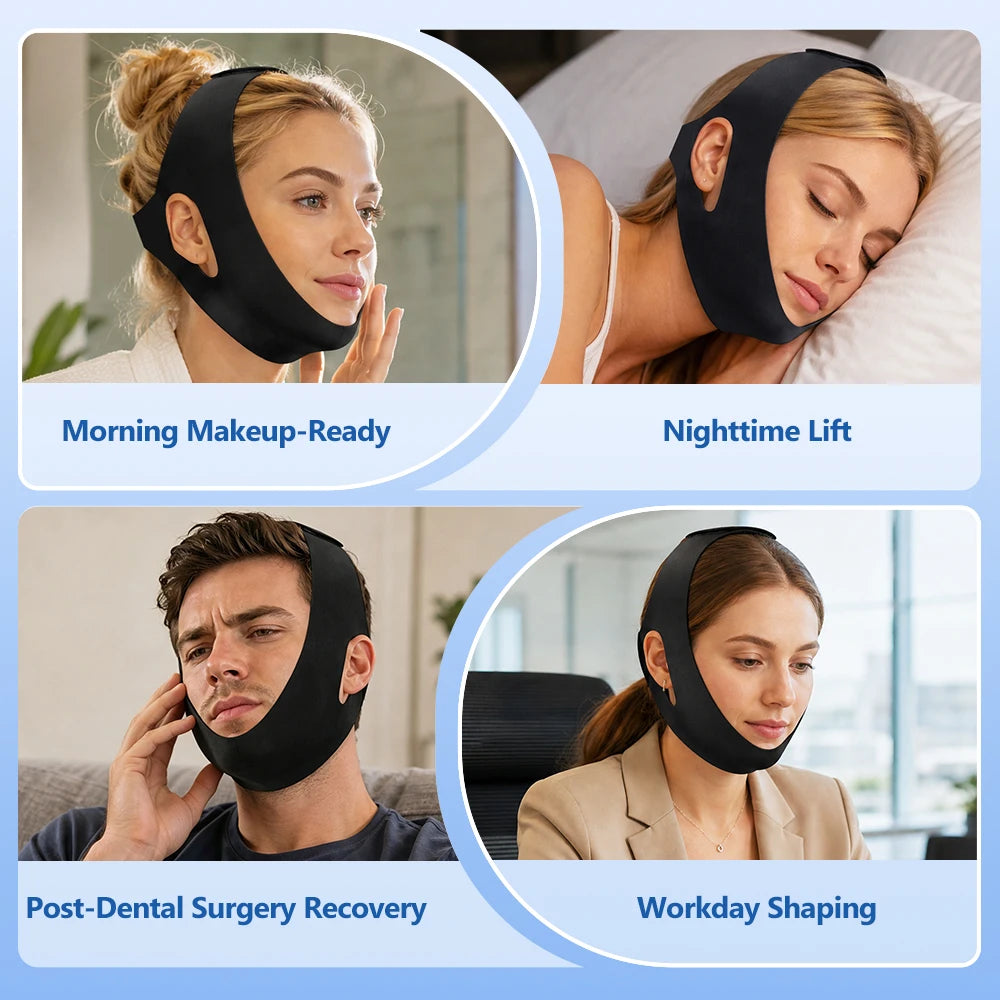 Hot and Cold Gel V-Line Facial Lifting and Slimming Bandage