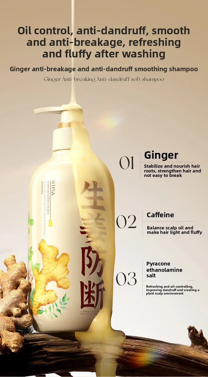 Whsa Ginseng Ginger Shampoo Anti Hair Loss Deep Cleansing Treatment 500ml
