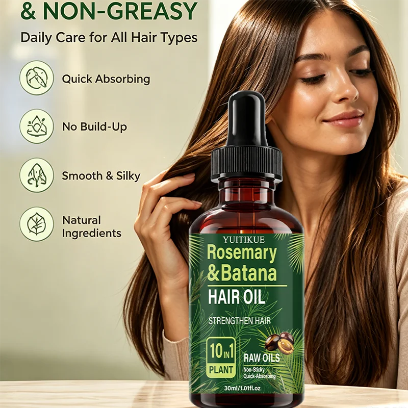 Rosemary Batana Hair Oil 10-in-1 Strengthening Serum for Hair Growth
