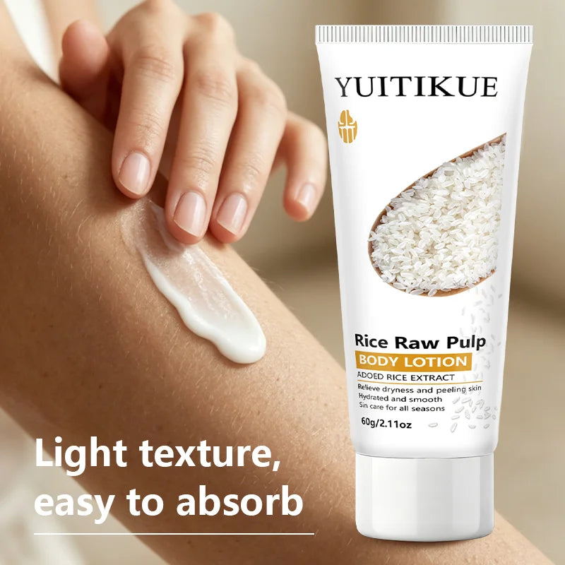 YUITIKUE Rice Raw Pulp Body Lotion Hydrating Skin Care Cream 60g - 10