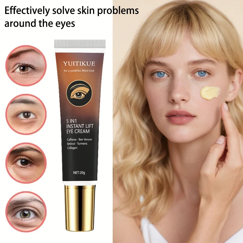YUITIKUE 5 in 1 Peptide Eye Cream Firming Anti Aging Moisturizer 20g