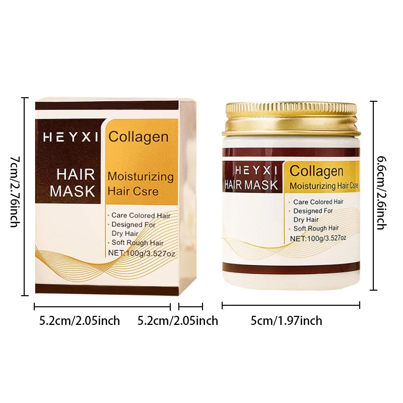 HEYXI Collagen Moisturizing Hair Mask for Dry and Colored Hair 100g - 4