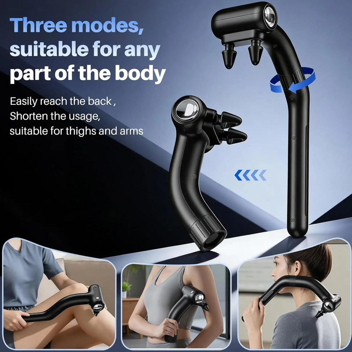 Dual-Head Percussion Massage Gun for Deep Tissue Muscle Relief