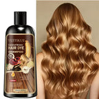 Caramel Brown Hair Dye Shampoo 100ml Plant Extract Grey Coverage