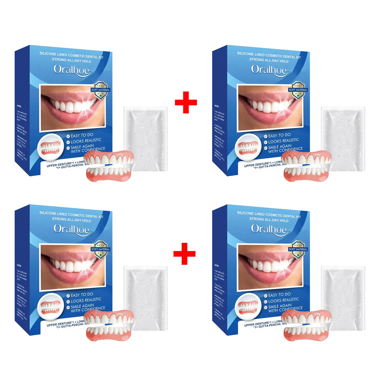 Cosmetic Temporary Denture Kit for Instant Smile Restoration