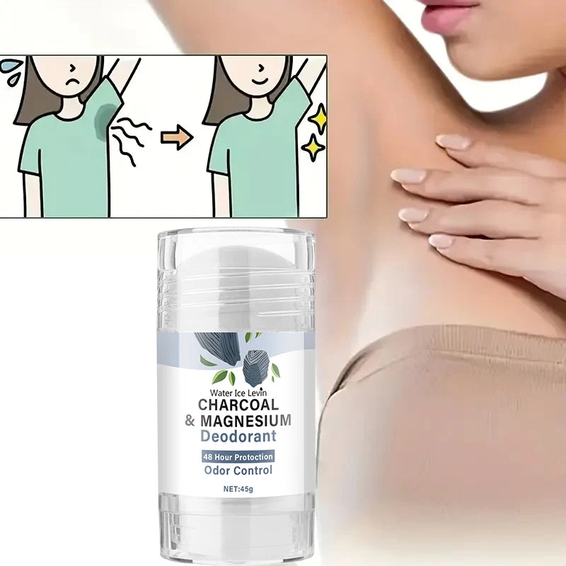 Water Ice Levin Charcoal Magnesium Deodorant Cream for Odor Control 45g