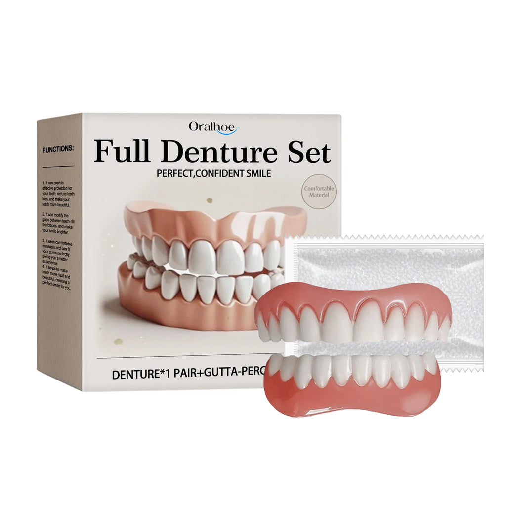Temporary Silicone Denture Set for Smile Restoration