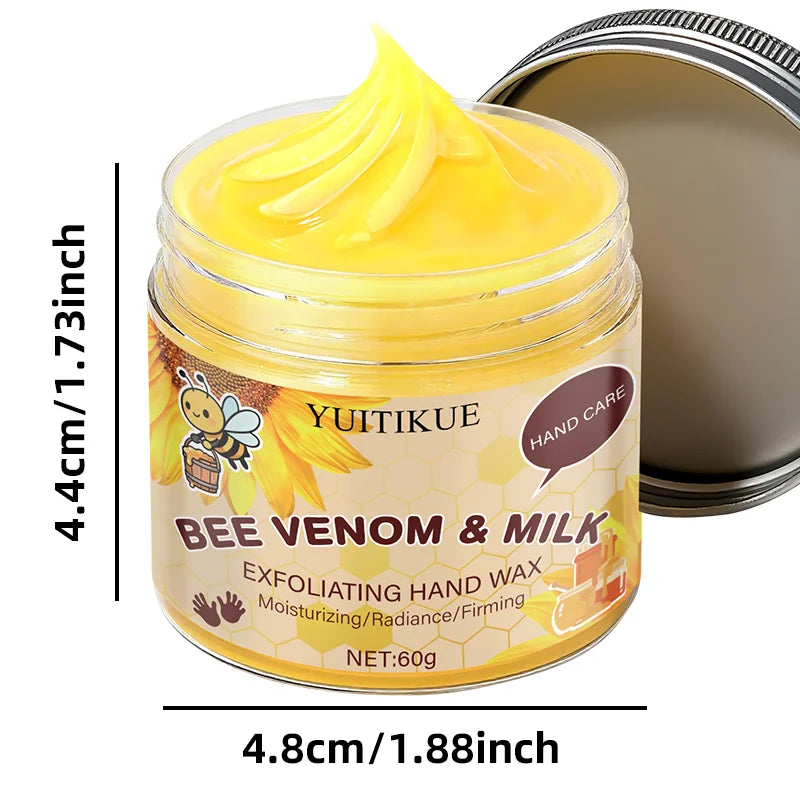 YUITIKUE Bee Venom Milk Hand Wax Exfoliating Moisturizing Peel Mask