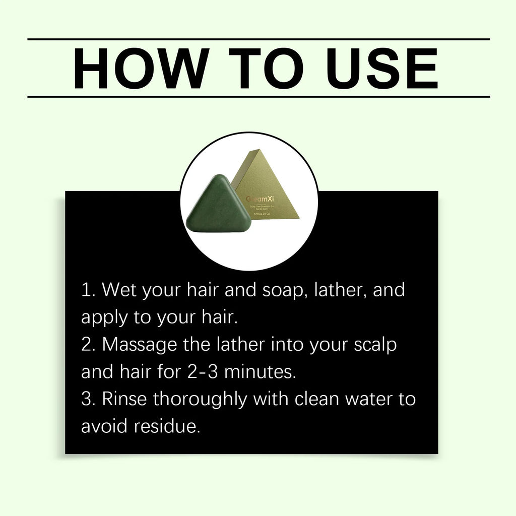 Triangle Shampoo Bar Deep Cleansing Strengthening Scalp Care 120g