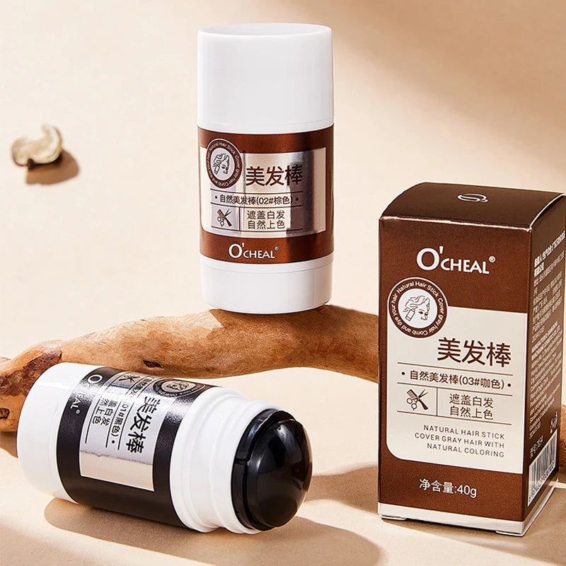 O'CHEAL Waterproof Hair Dye Stick for Gray Hair Coverage