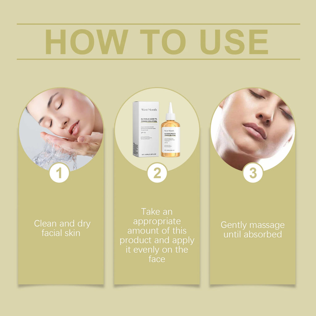 West Month Glycolic Acid 7 Percent Toning Solution Exfoliating Toner