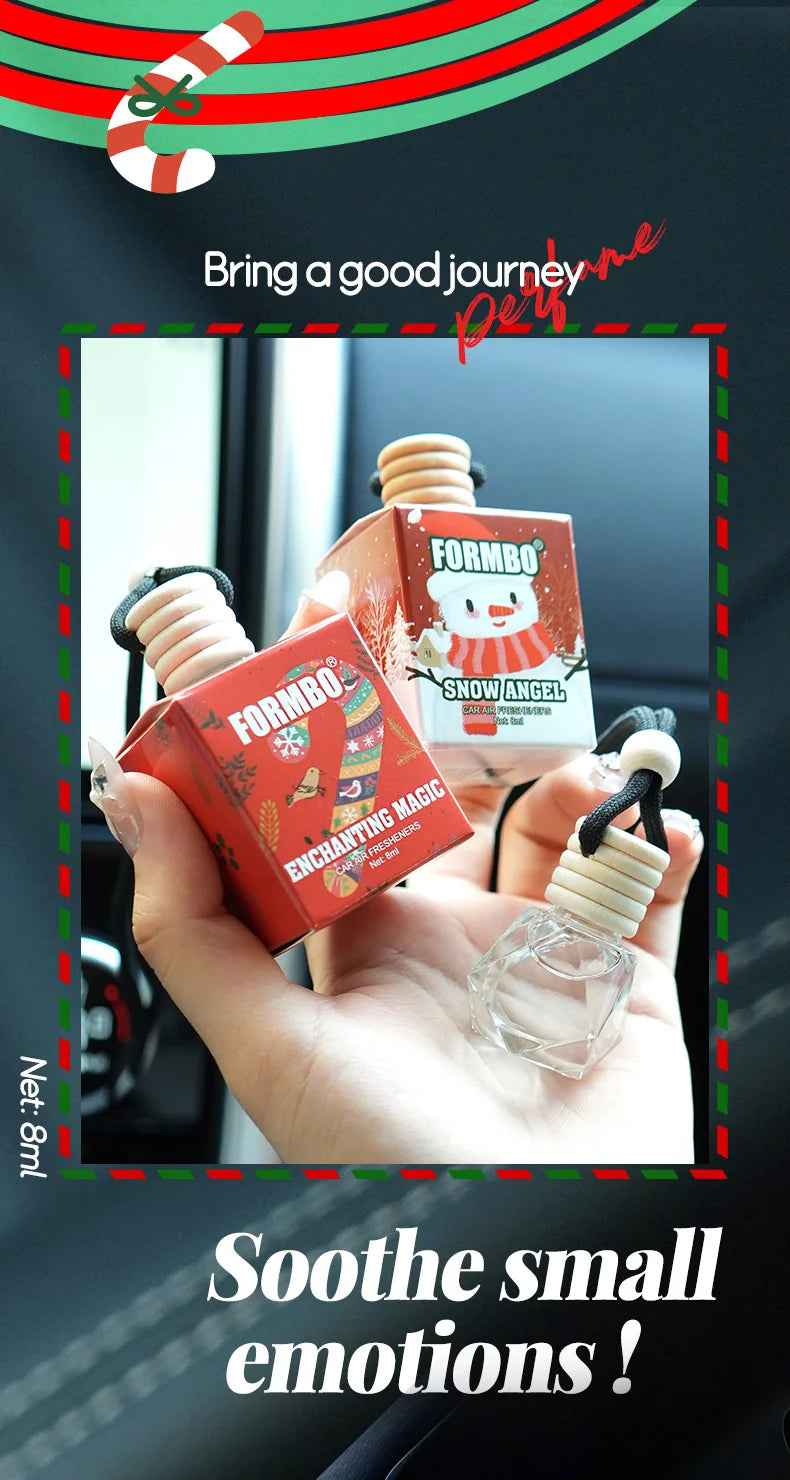 4pc Christmas Car Air Freshener Set Hanging Perfume Diffuser - 7