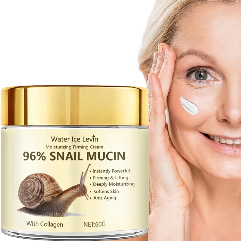 Snail Mucin Firming Cream 96% Extract Anti Aging Face Moisturizer