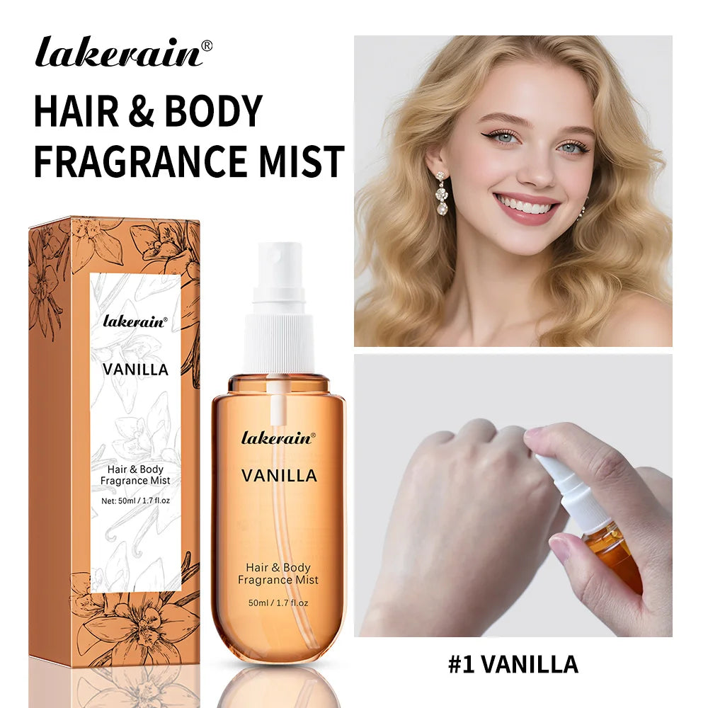 Vanilla Rose Fragrance Mist for Hair and Body