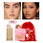 Matte Foundation Stick and Setting Powder Makeup Set
