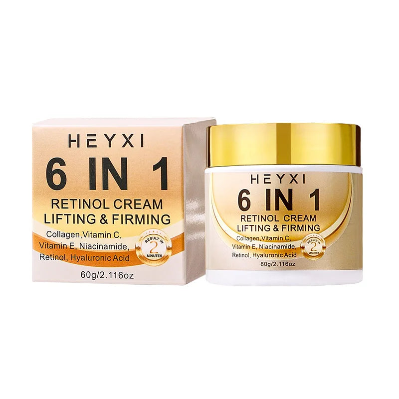 Heyxi 6-in-1 Retinol Face Cream Anti-Aging Moisturizer and Firming Lotion
