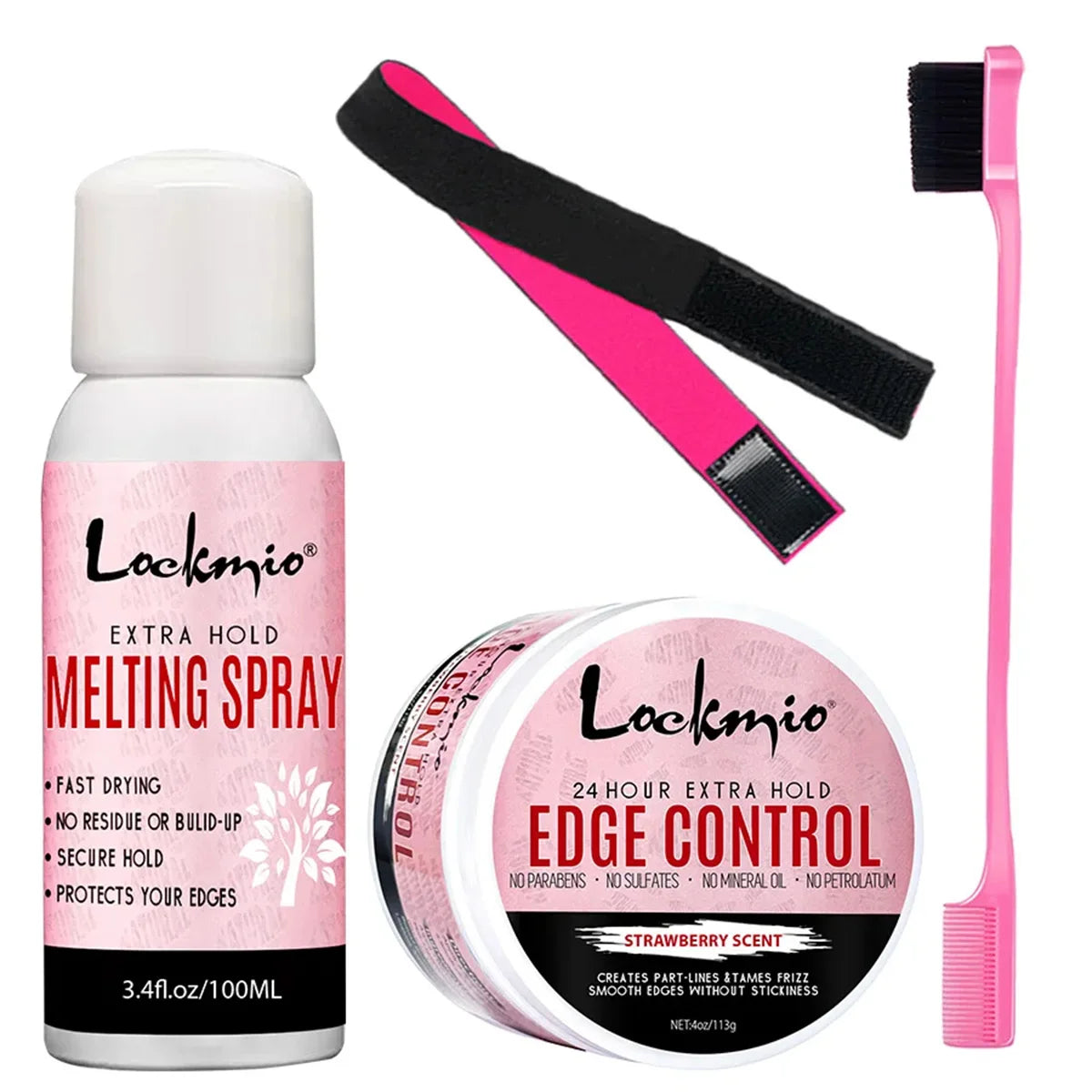 Lockmio Lace Melting Spray and Edge Control Wig Styling Kit