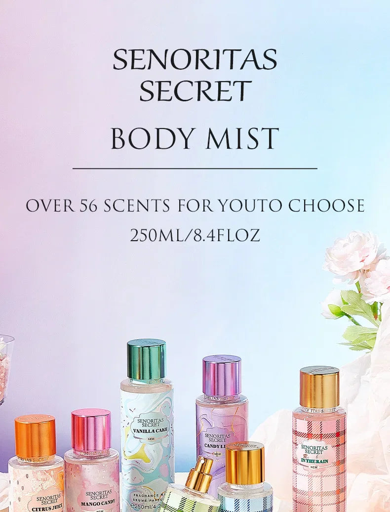Senoritas Secret Fragrance Body Spray Long Lasting Scent Deodorant 250ml - 6