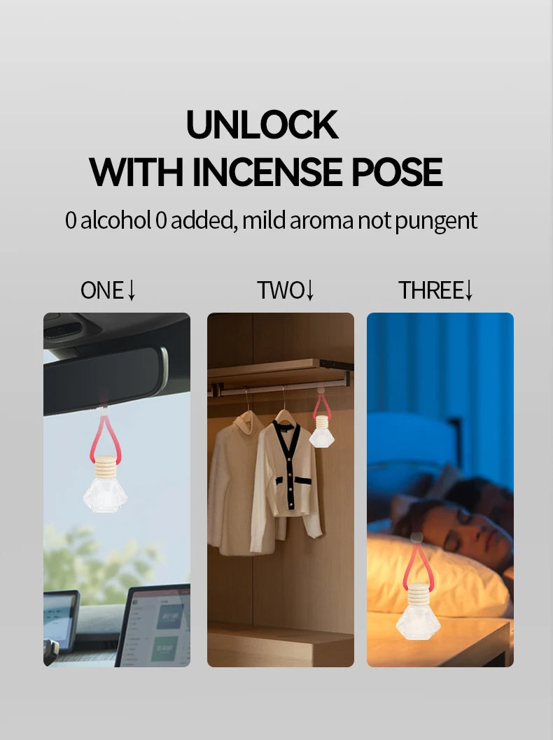 4 Pack Car Air Freshener Hanging Perfume Diffuser Odor Eliminator