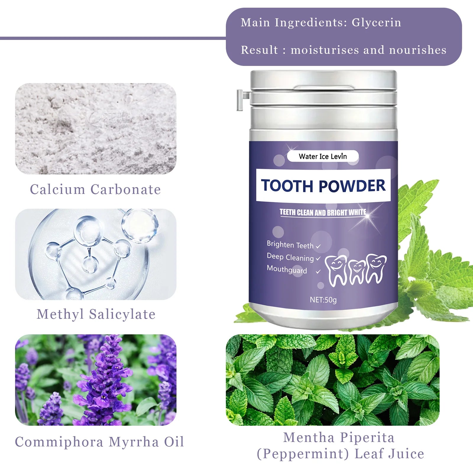 Pearl Tooth Powder Teeth Whitening Stain Removal Oral Care 50g - 2