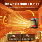 Portable Electric Space Heater with Flame Effect