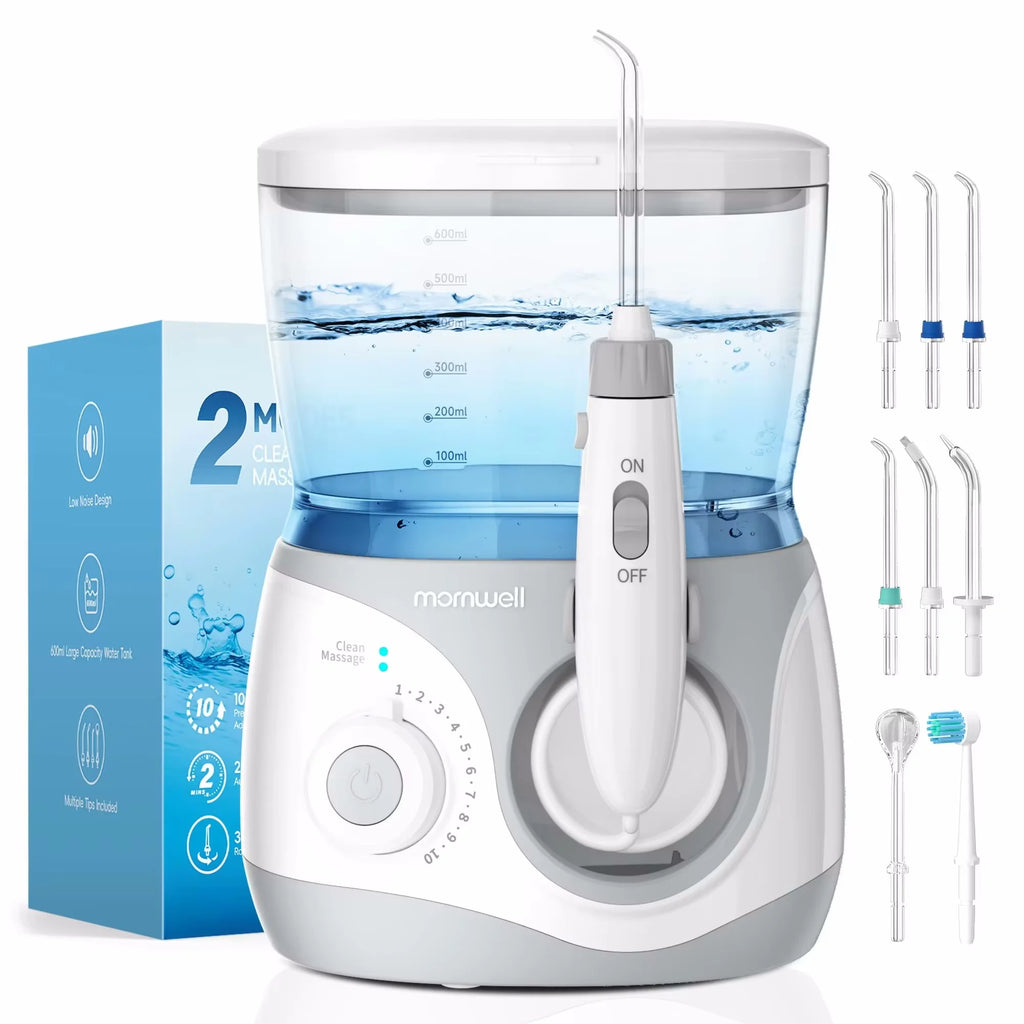 Electric Water Flosser for Teeth with 8 Nozzles and 10 Pressure Settings