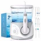 Electric Water Flosser for Teeth with 8 Nozzles and 10 Pressure Settings