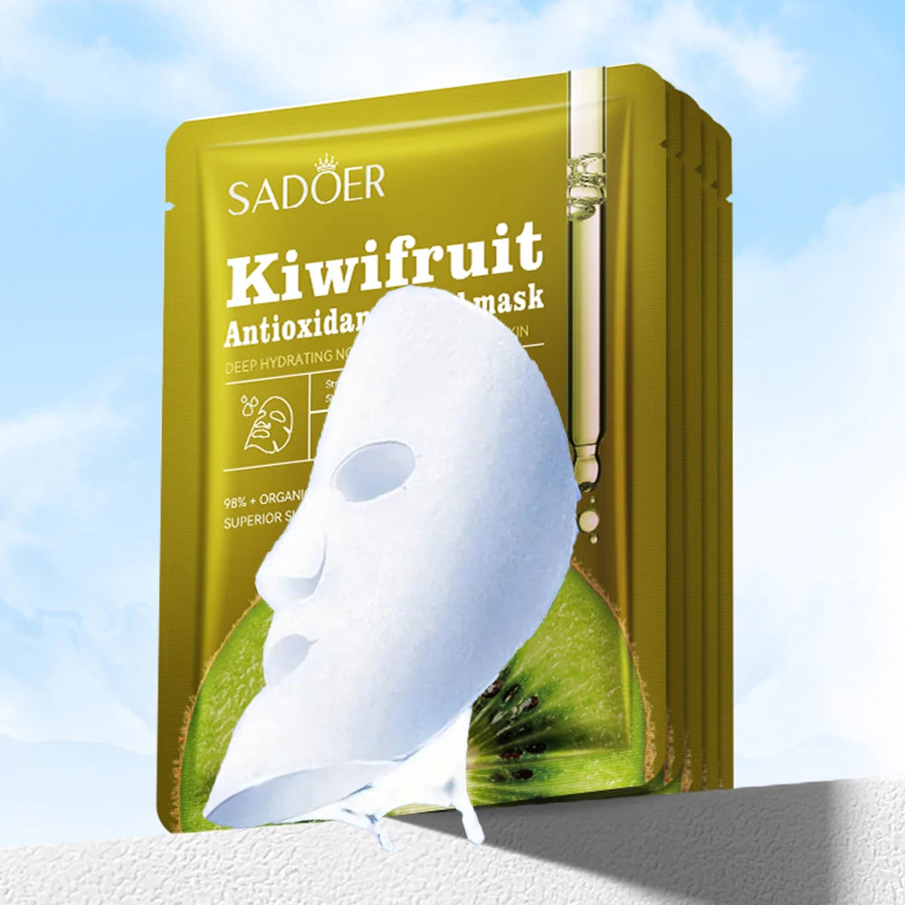 Sadoer Kiwi Fruit Moisturizing Facial Mask Sheet Set