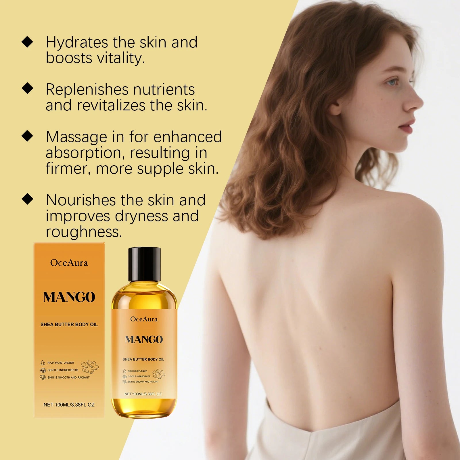 Mango Shea Butter Moisturizing Body Oil for Dry Skin - 11