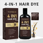 4 in 1 Brown Hair Dye Shampoo 100ml Color Treatment