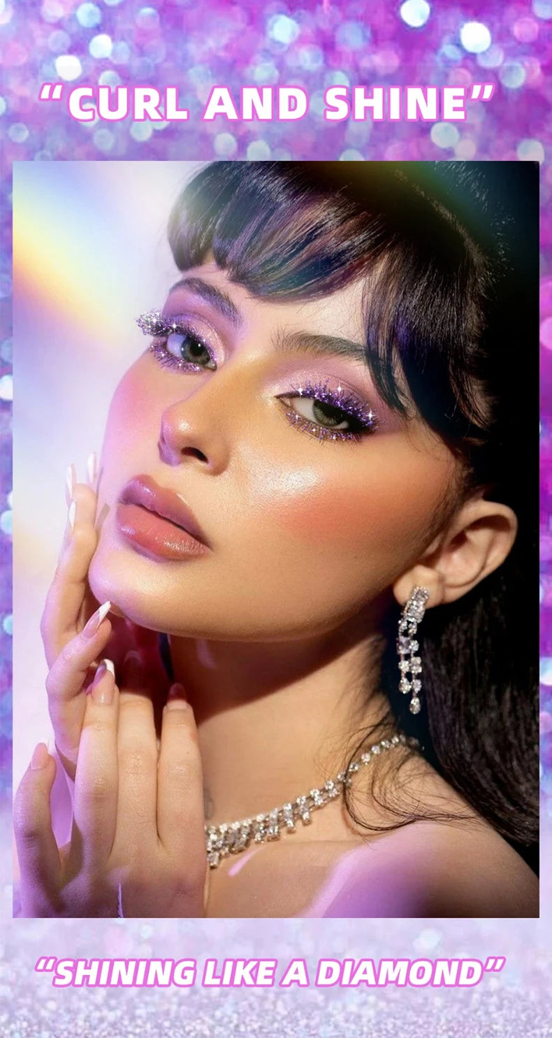 Glitter Mascara Waterproof Shiny Lash Enhancer for Party Makeup