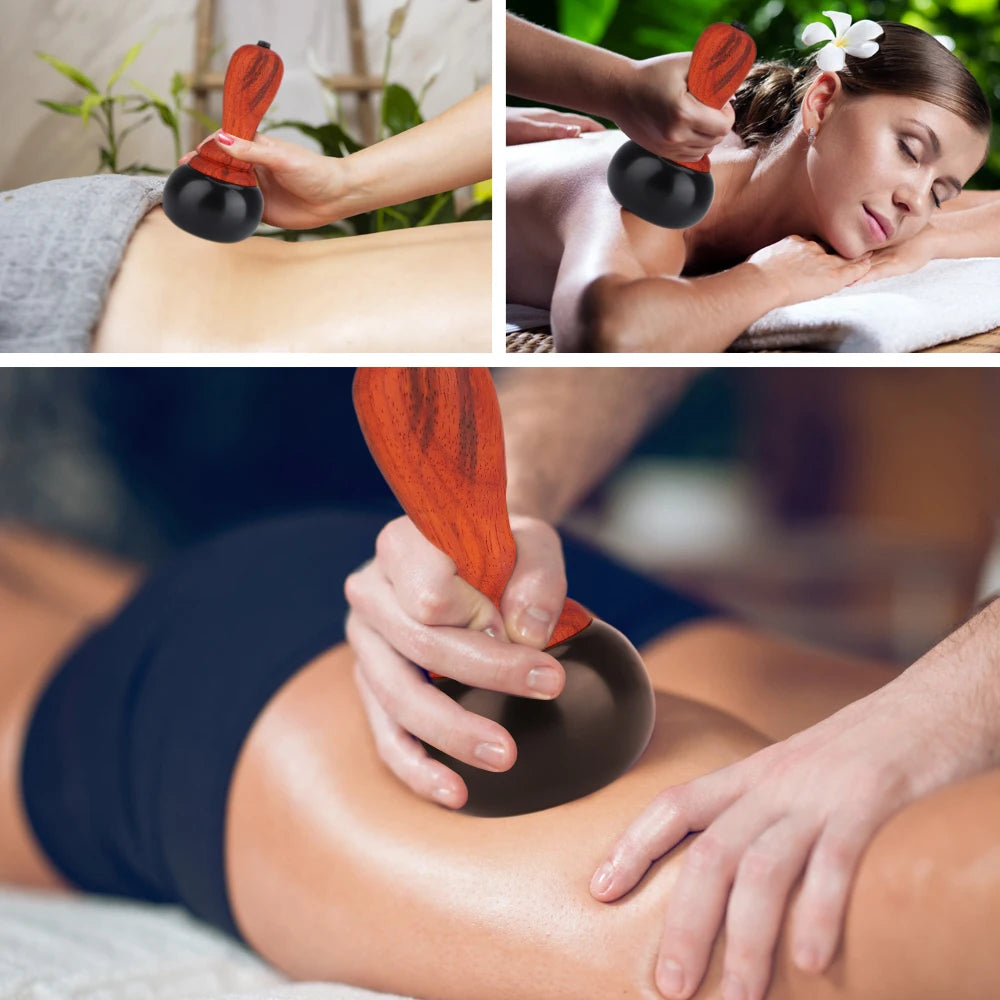 Electric Heated Bian Stone Massage Ball for Body Relief