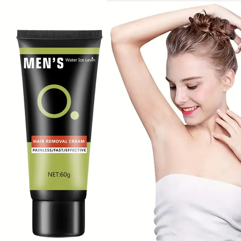 Water Ice Levin Mens Hair Removal Cream Gentle Depilatory 60g - 3