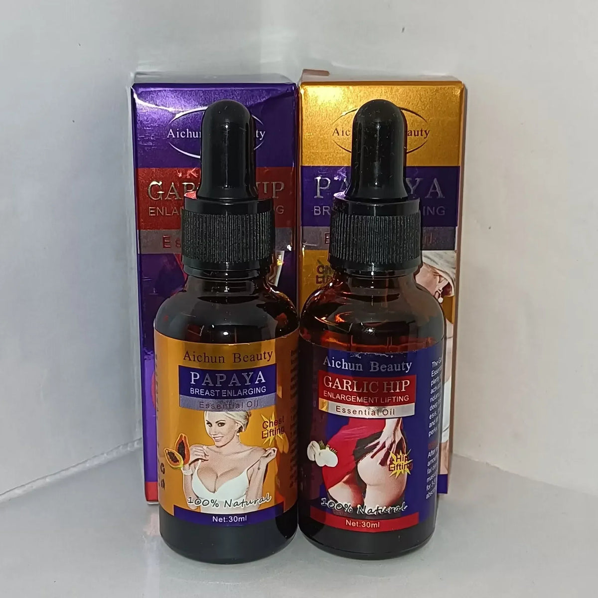 Hip and Breast Enhancement Oil Set Natural Body Shaping Treatment